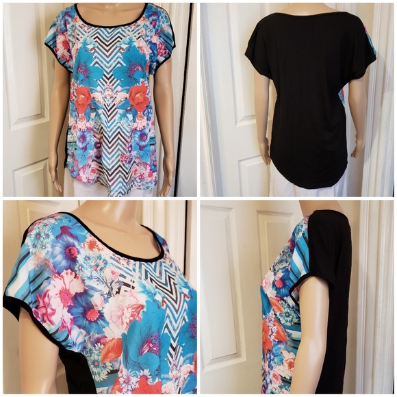 Espresso Tops - NEW! Floral Print Top (Size L)